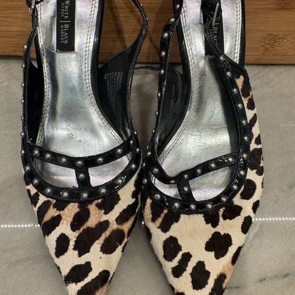 White House Black Market Brown and Black Stiletto Heels - Picture 4 of 15